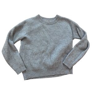 Everlane Gray Ribbed 100% Cashmere Crew Neck Sweater Womens Small